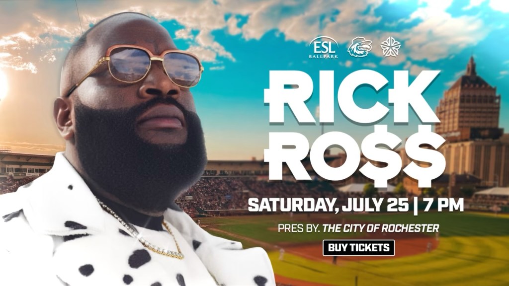 Rick Ross performing in Rochester, NY July 25 at ESL&nbsp;Ballpark